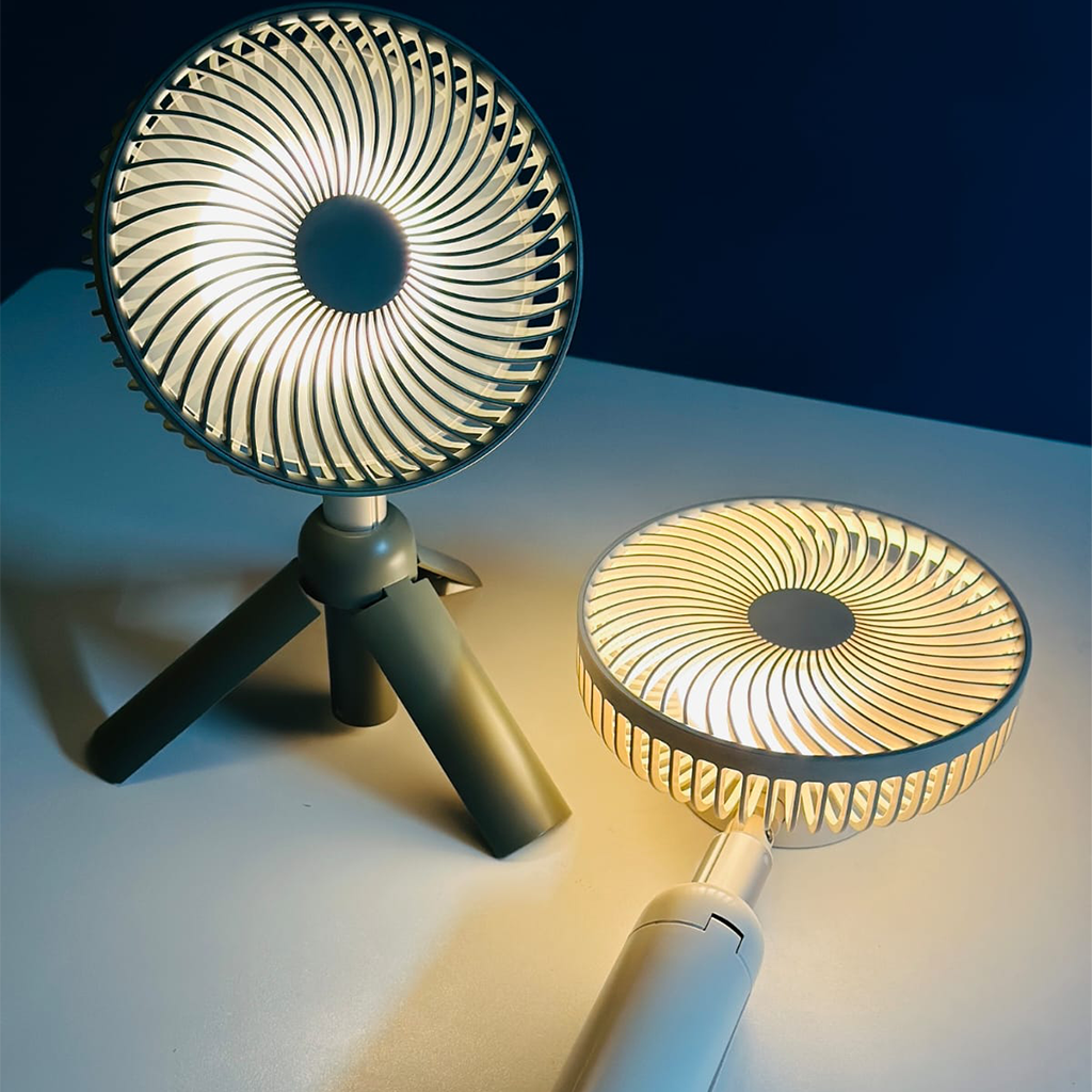 AZEADA PD-F27 Rechargeable Fan With Tripod Stand